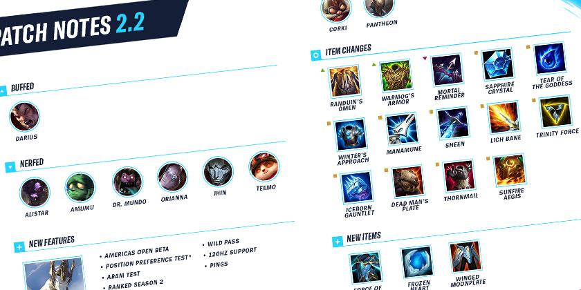 Note de la mise à jour 2.2 de Wild Rift : Nouveaux champions, ARAM ...