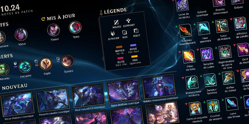 Notes de la mise à jour 10.24, un patch cosmique