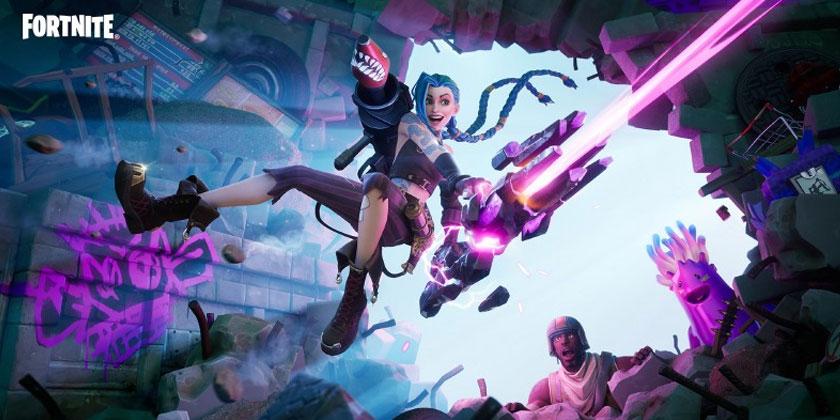 League of Legends et Jinx s'invitent dans Fortnite
