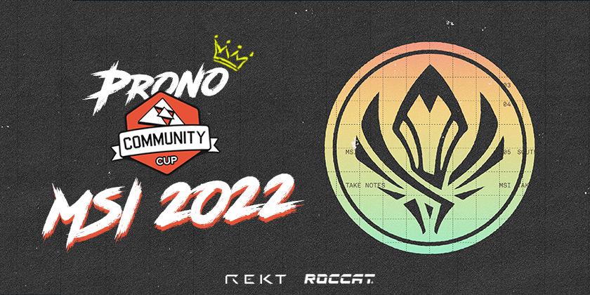 Prono Community Cup : pariez sur le MSI 2022 !