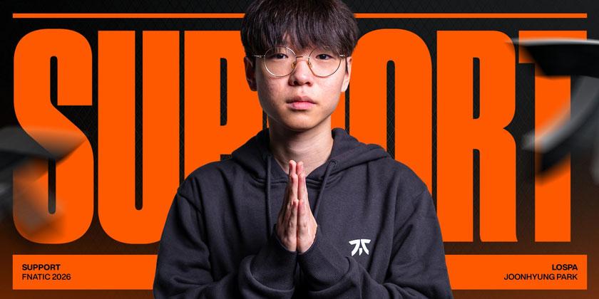 Mercato LoL : Fnatic officialise Lospa au poste de support pour la saison 2026 du LEC