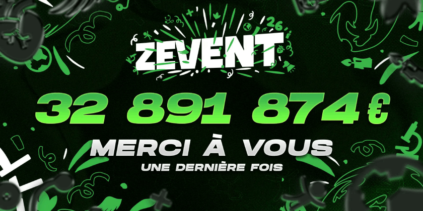 ZEvent 2026 : la 10ème et ultime édition s'achève sur une cagnotte de 32,8 millions d'euros