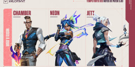 Le patch 5.03 sur Valorant, équilibrages sur Chamber, Neom et Jett