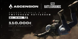 Ascension : le tournoi PUBG fait son retour avec une finale à la TwitchCon Rotterdam
