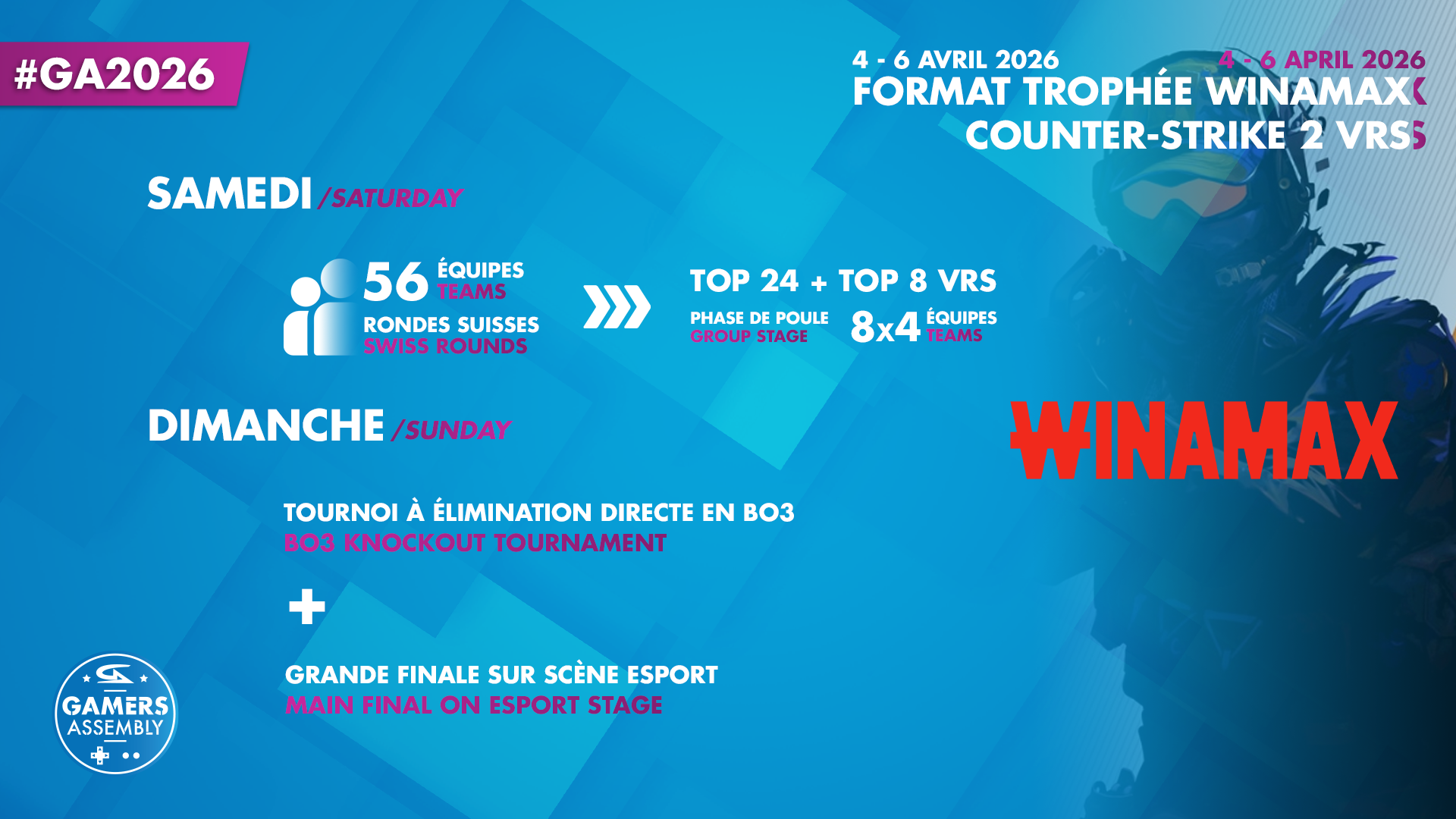 Le format du tournoi CS de la GA 2026