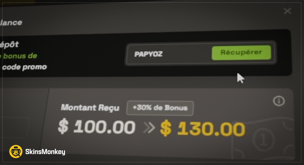 Un code promo pour le site Skinsmonkey