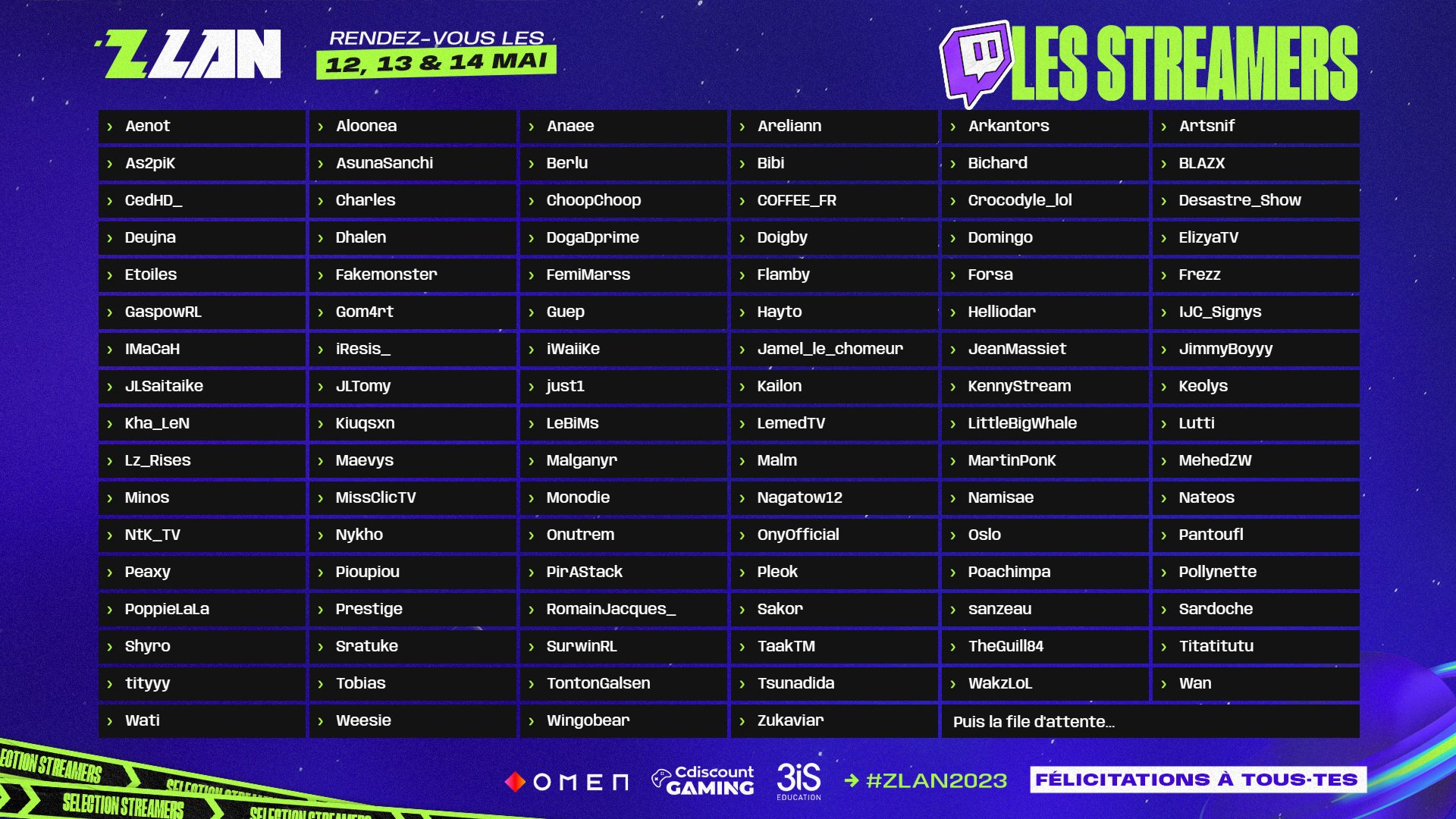 La Z LAN 2023 résultats, streams, planning, classement, participants